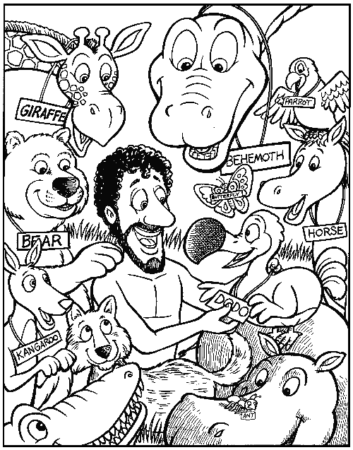 Adam Coloring Page